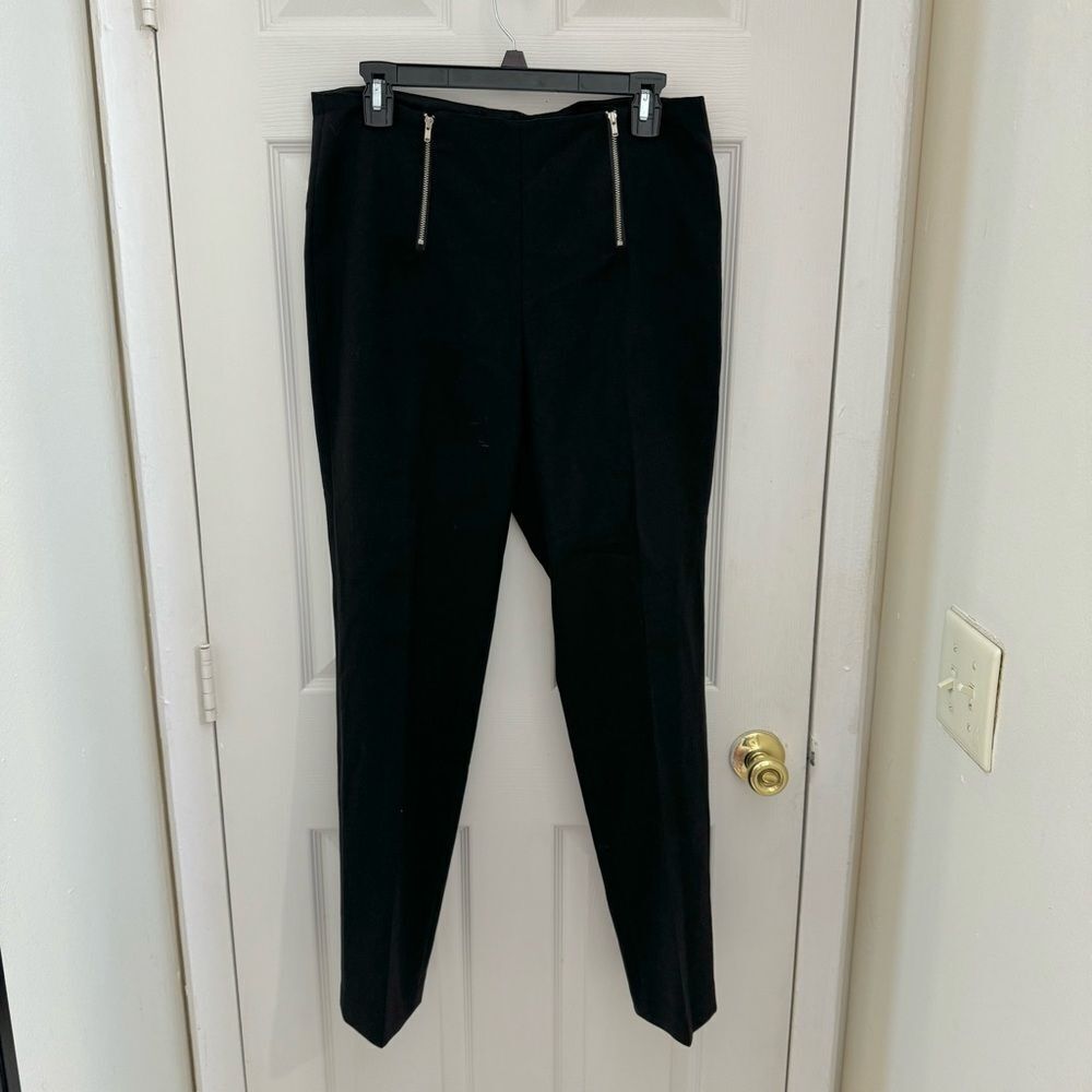 J. McLaughlin Women’s Pull On Trousers Ponte Size 10 Black Stretch Business